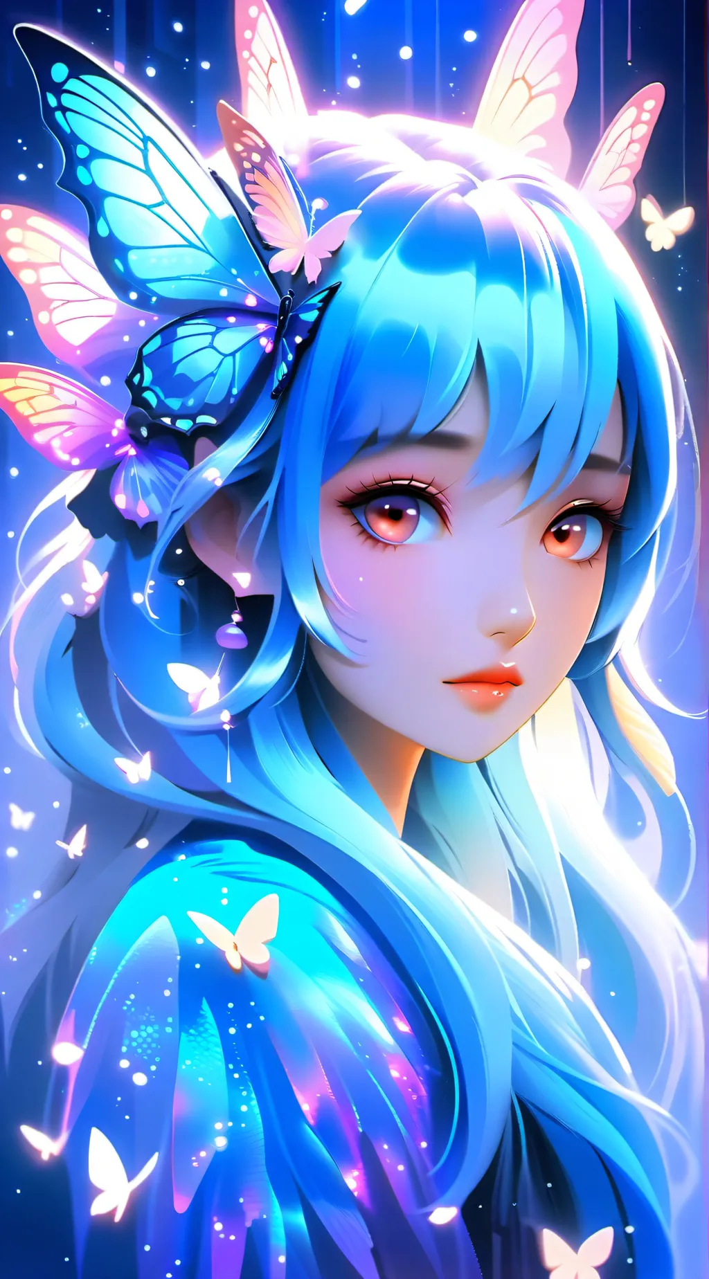 ai character: MHA Butterfly background