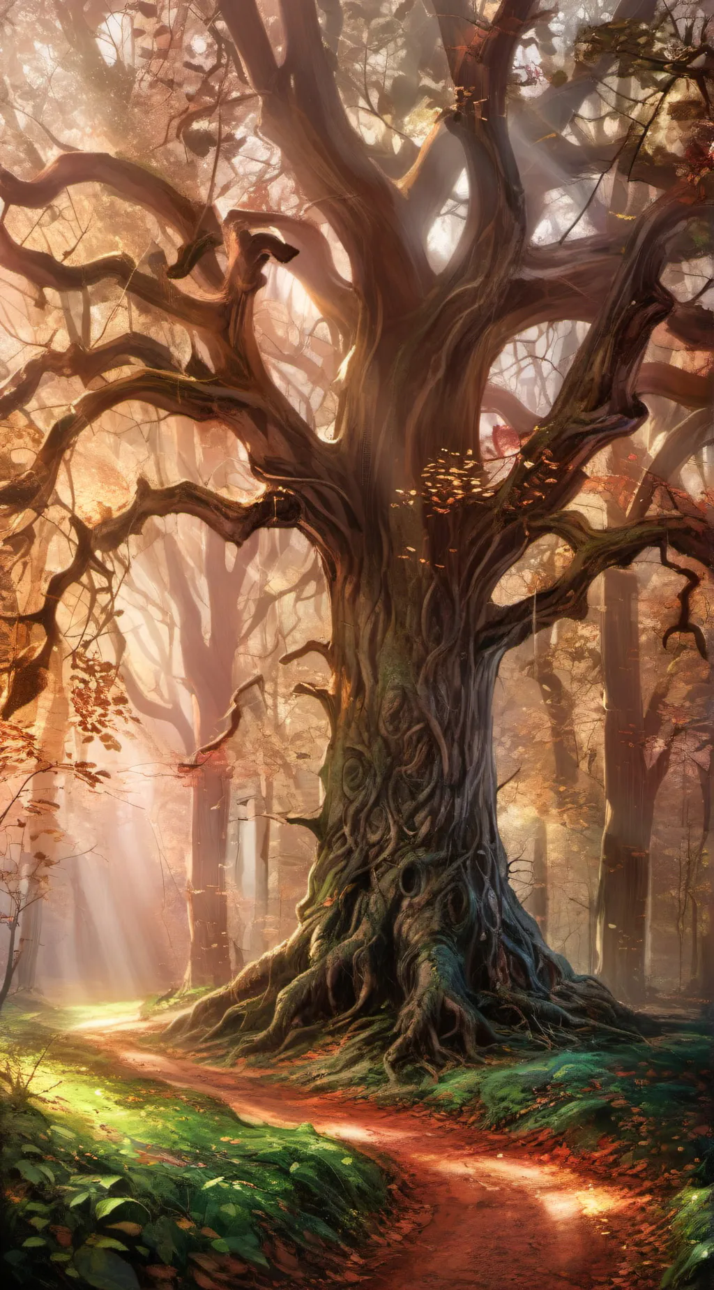 ai character: Mysterious Path background