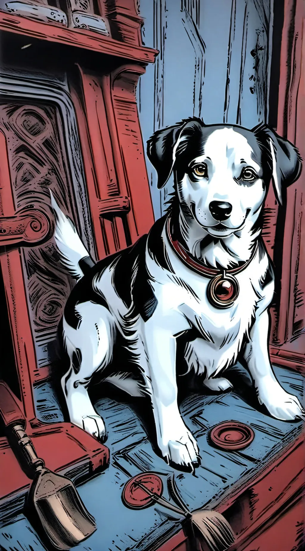 ai character: puppy background