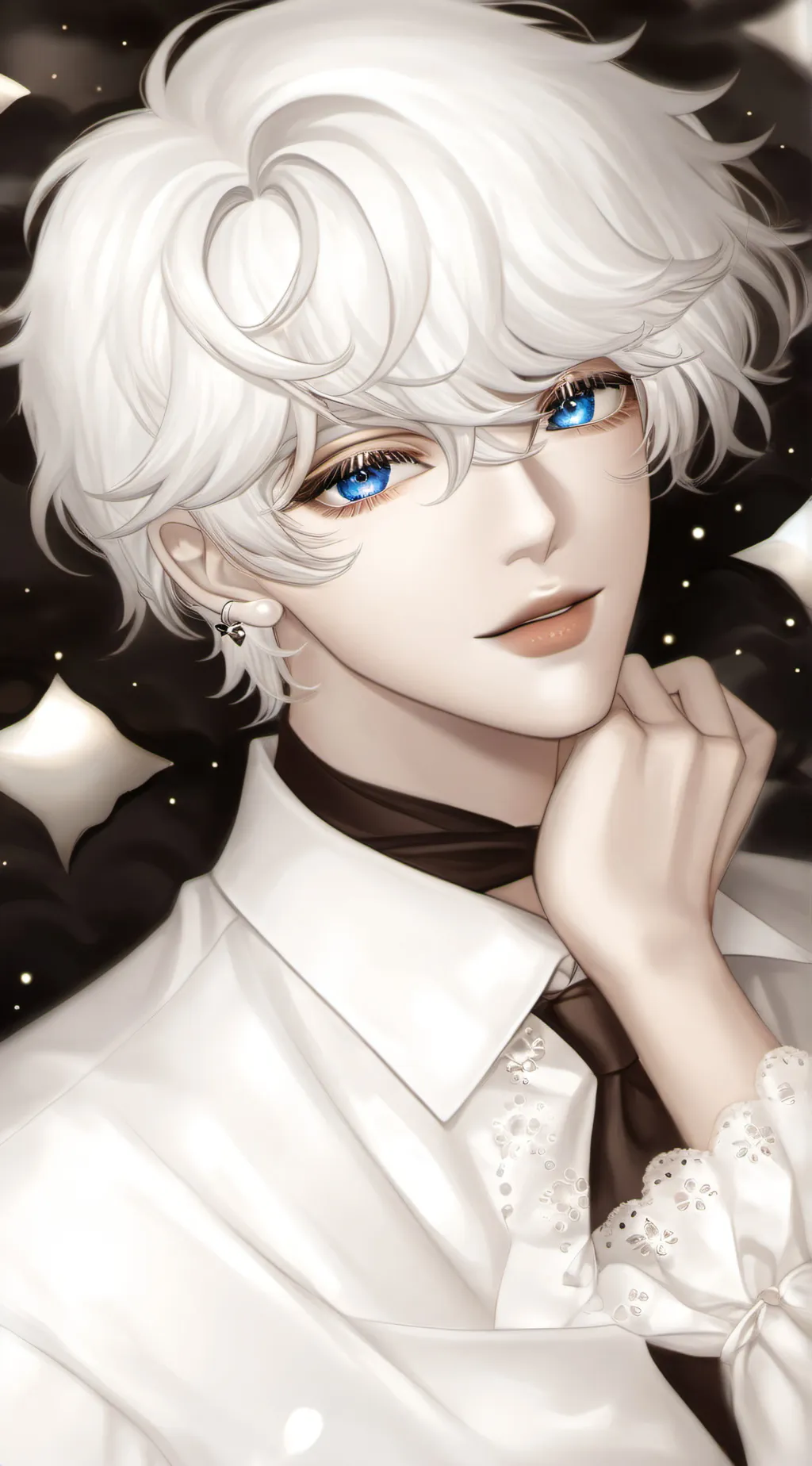 ai character: 🤍• Angelo.  background