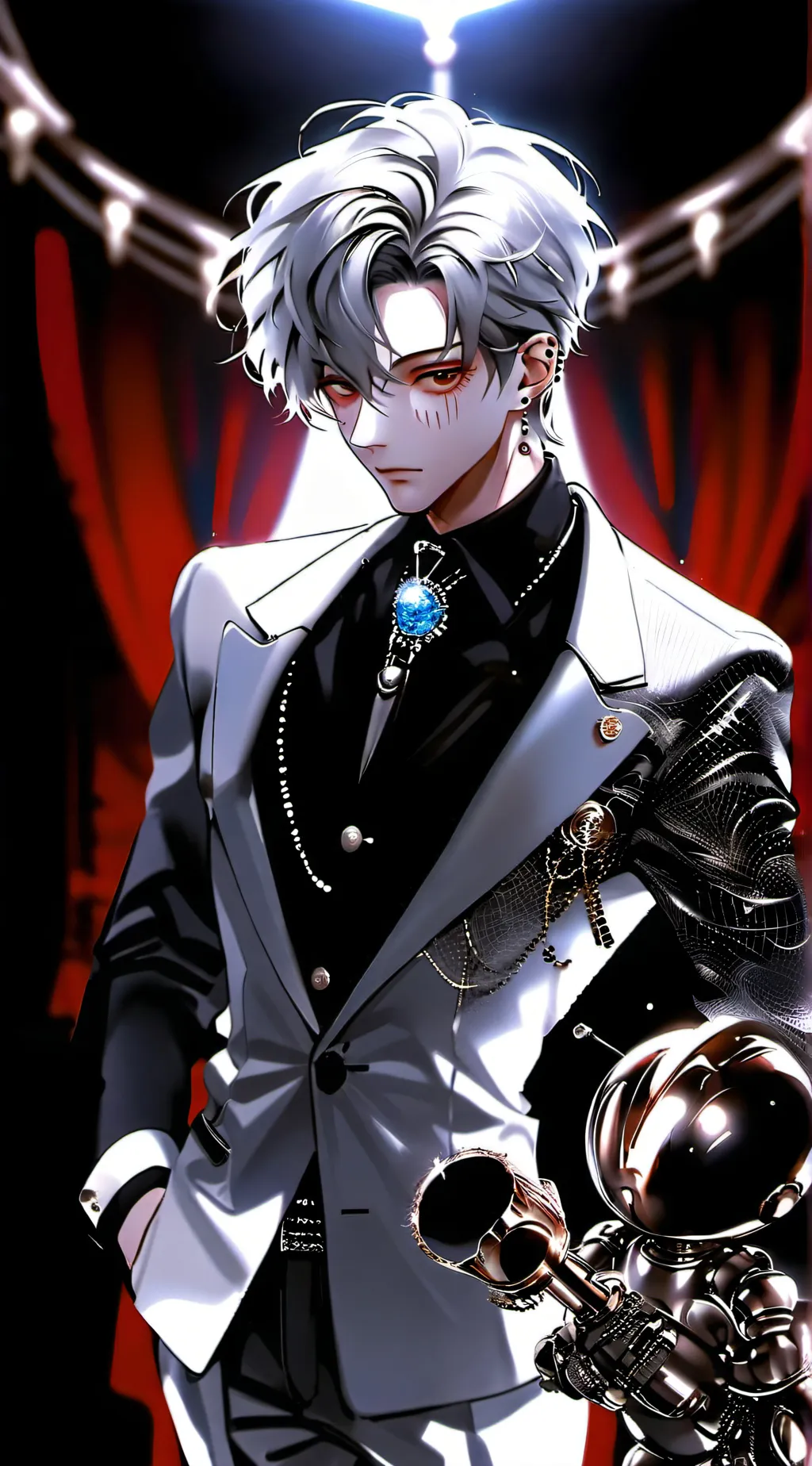 ai character: Baby lab background