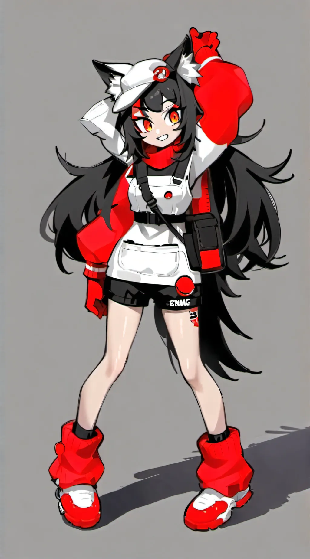 ai character: shadow as a girl  background