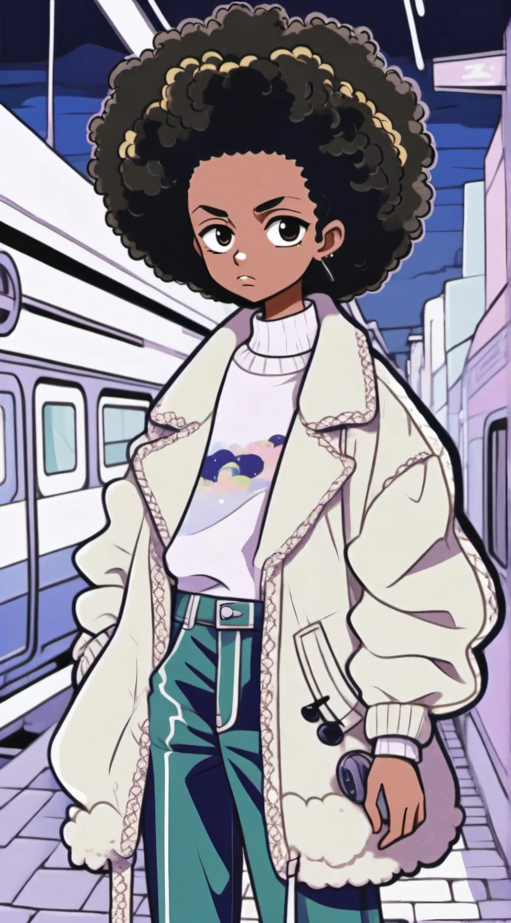 ai character: Huey and Riley  background