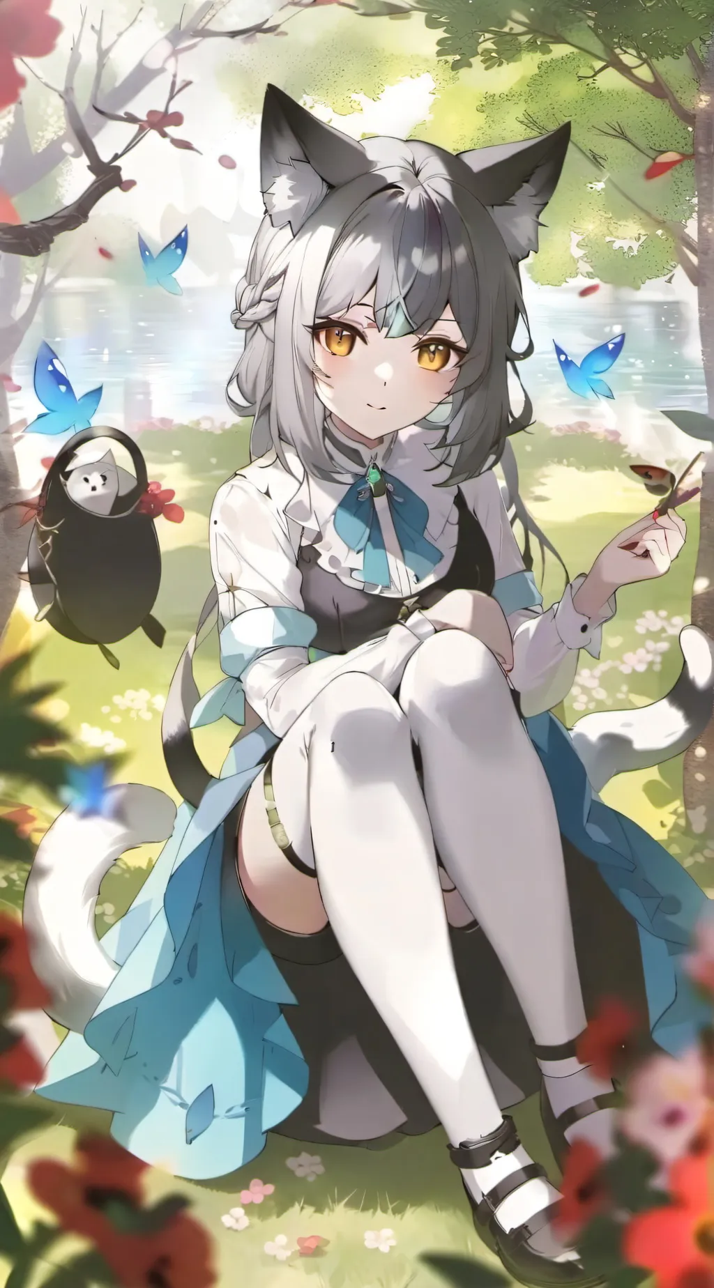 ai character: Evil cat❤️ background