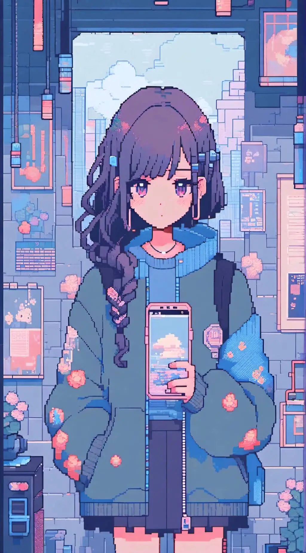 ai character: Girlfriends phone background