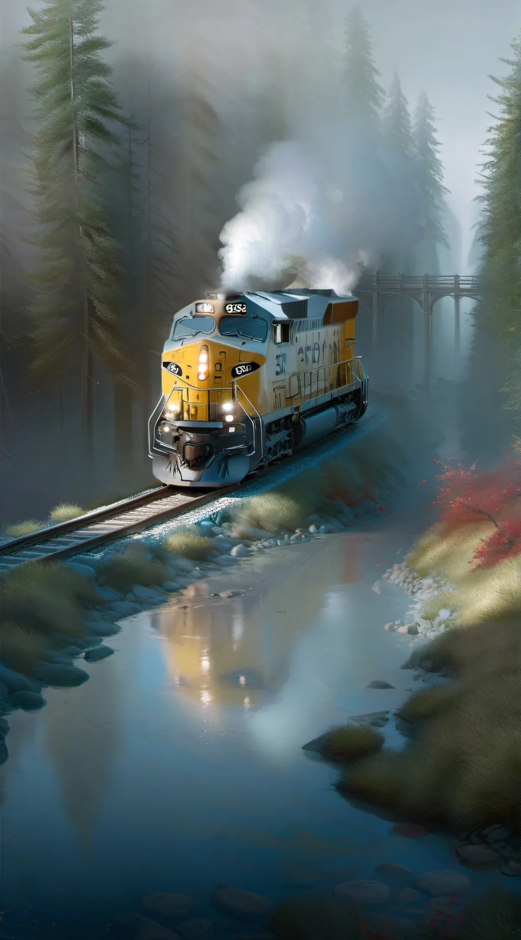 ai character: mini train background