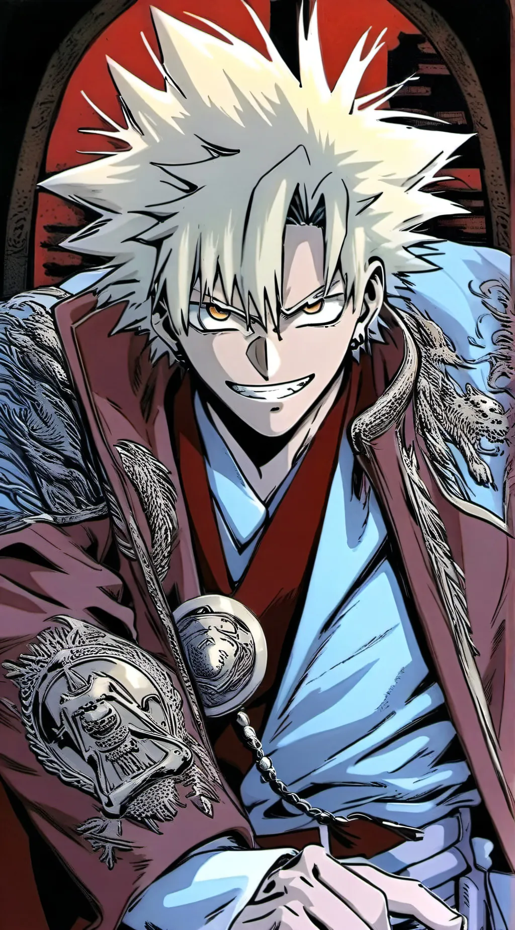 ai character: Katzuki Bakugou  background