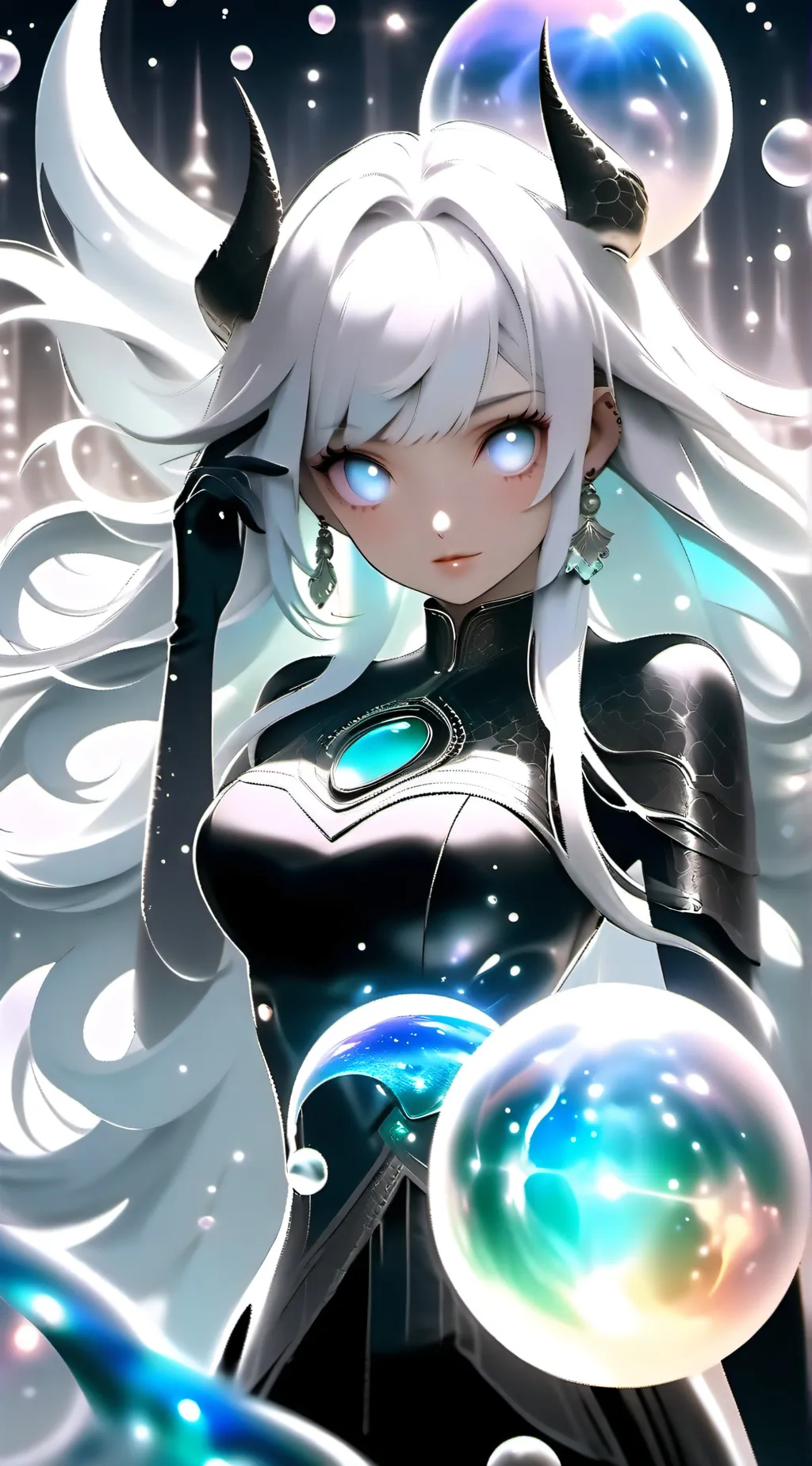 ai character: Winter dragon background