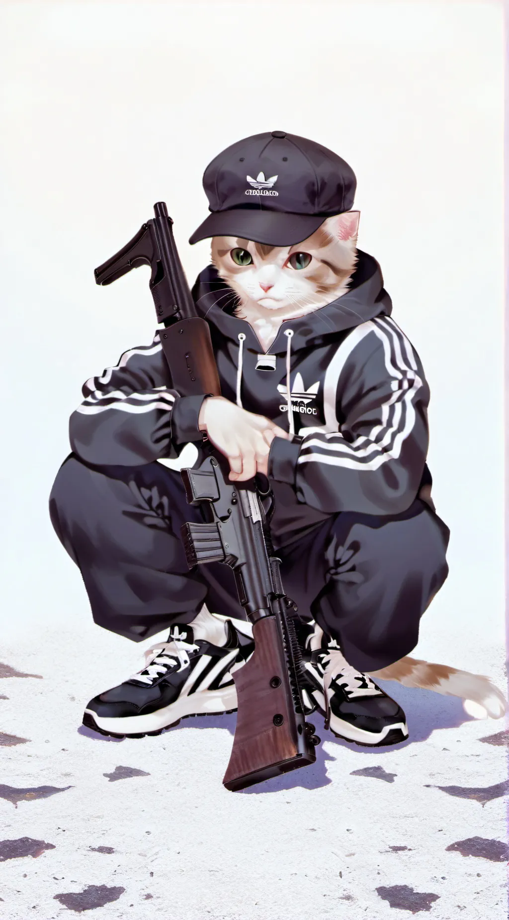 ai character: Russian Pop Cat background
