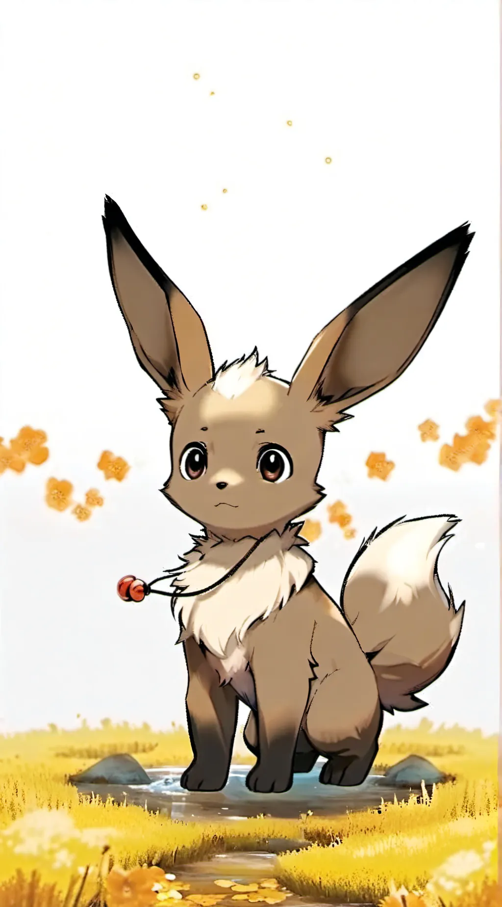 ai character: eevee  background
