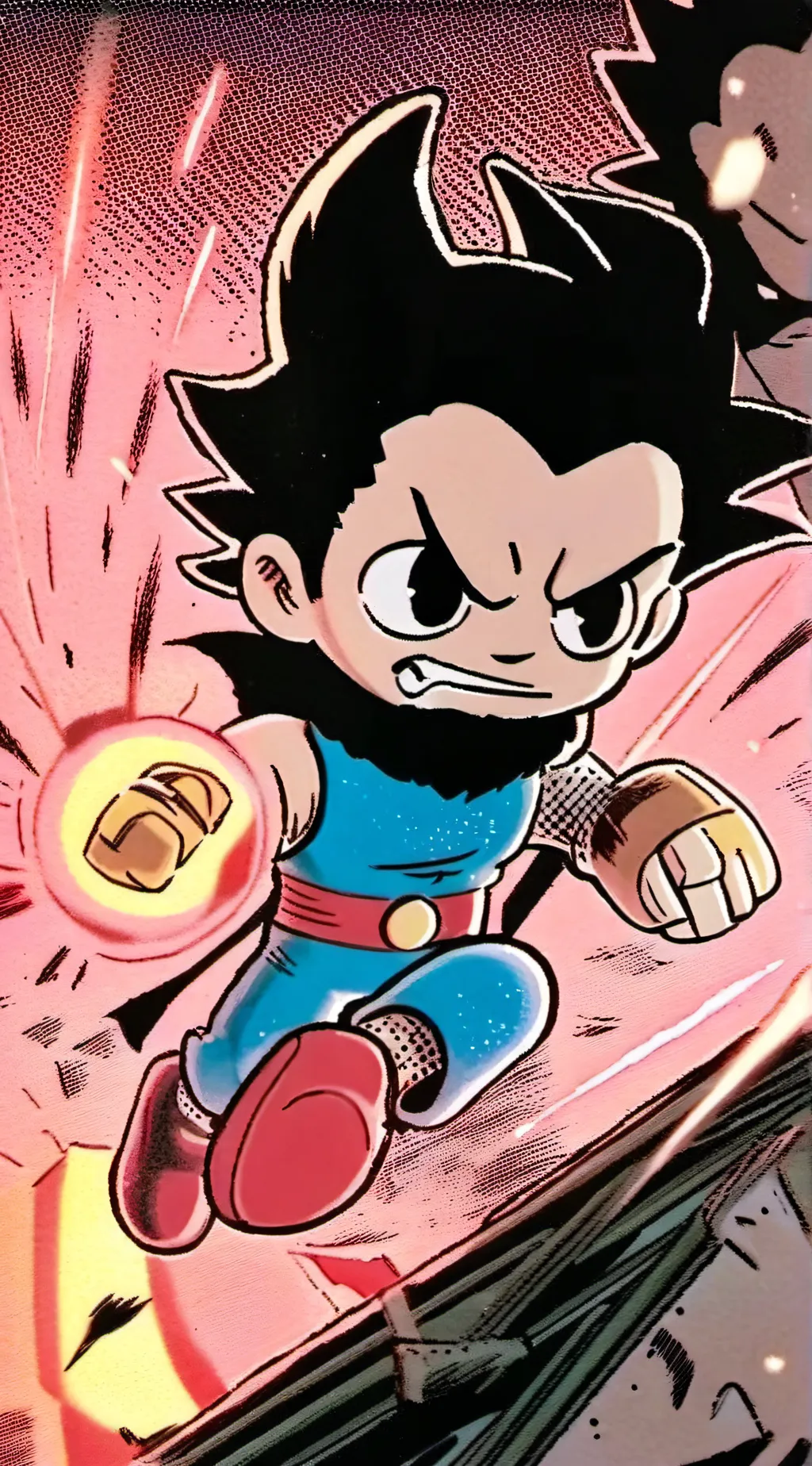 ai character: Glitchy rampage background