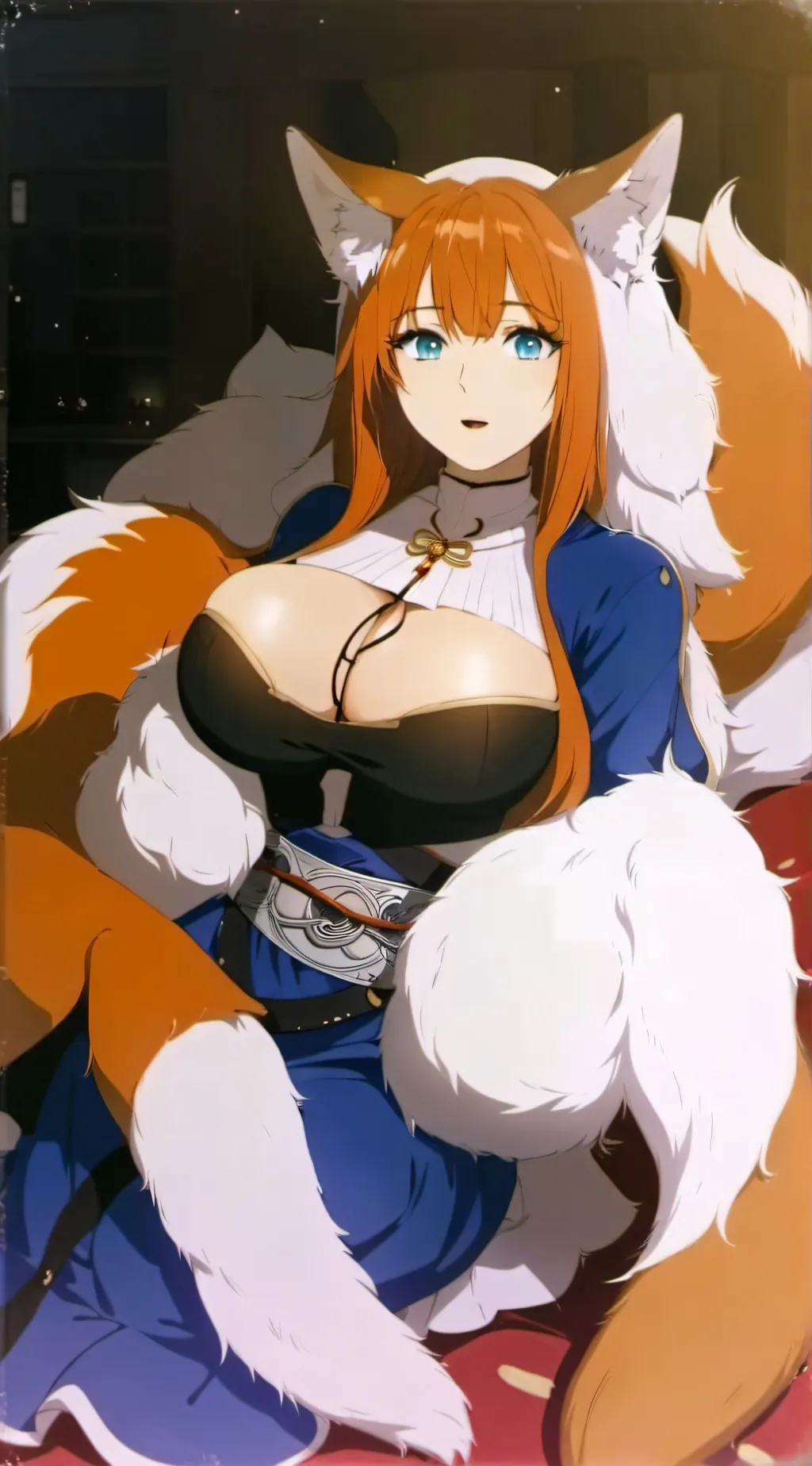 ai character: kitsune potion background