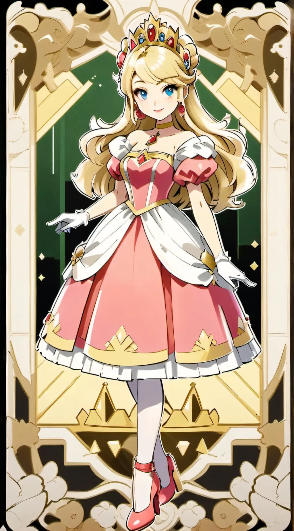 ai character: princess peach background