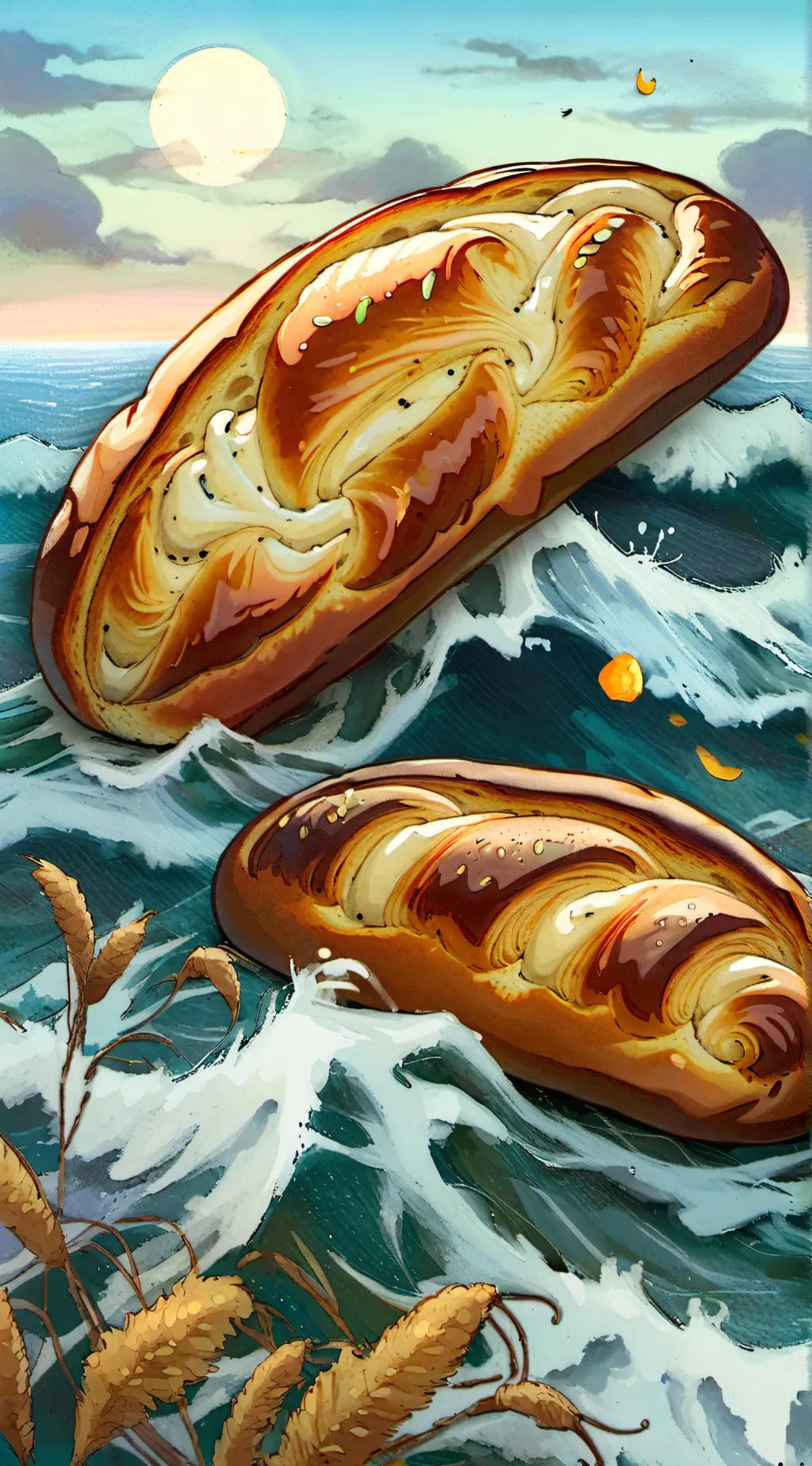 ai character: Bread song background