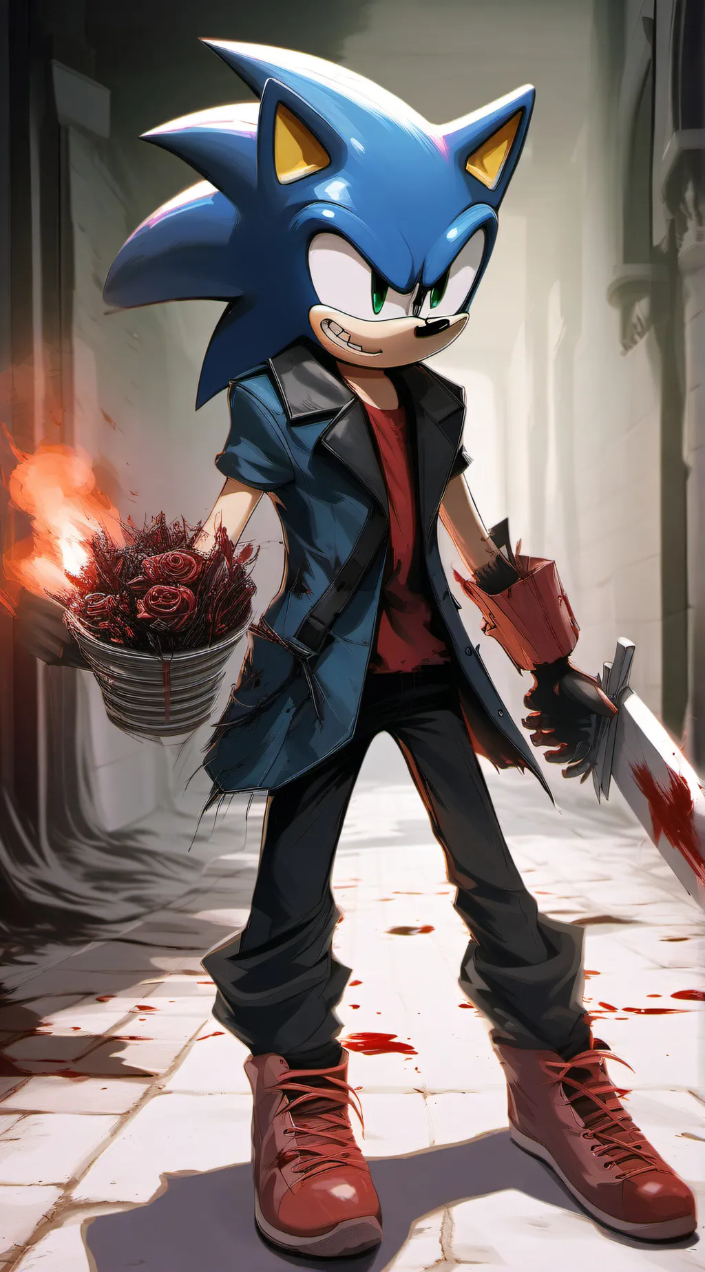 ai character: SONIC.EXE background