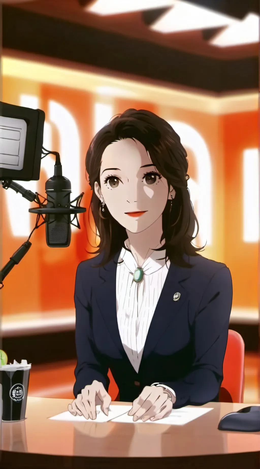 ai character: Live tv background