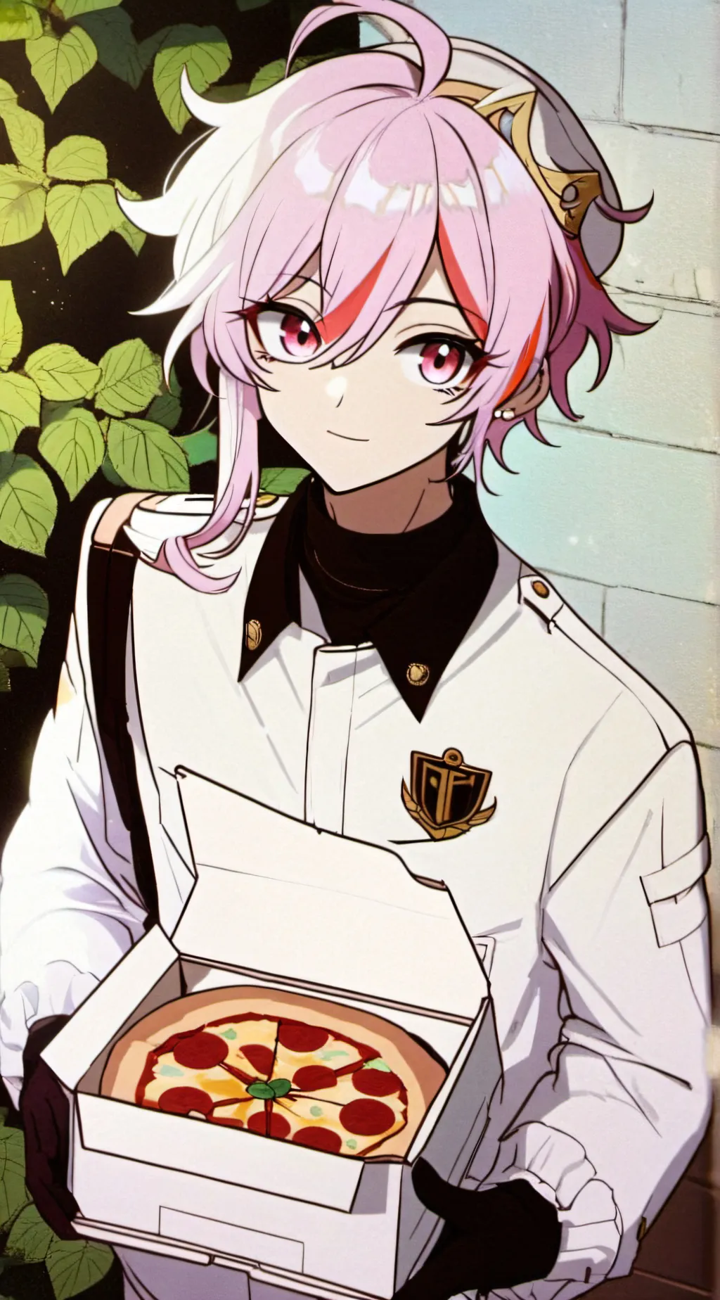 ai character: Delivery Boy Mayan background