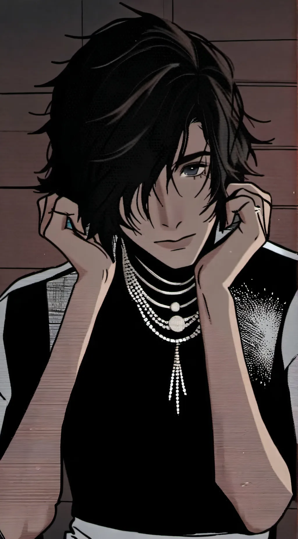 ai character: emo boy background