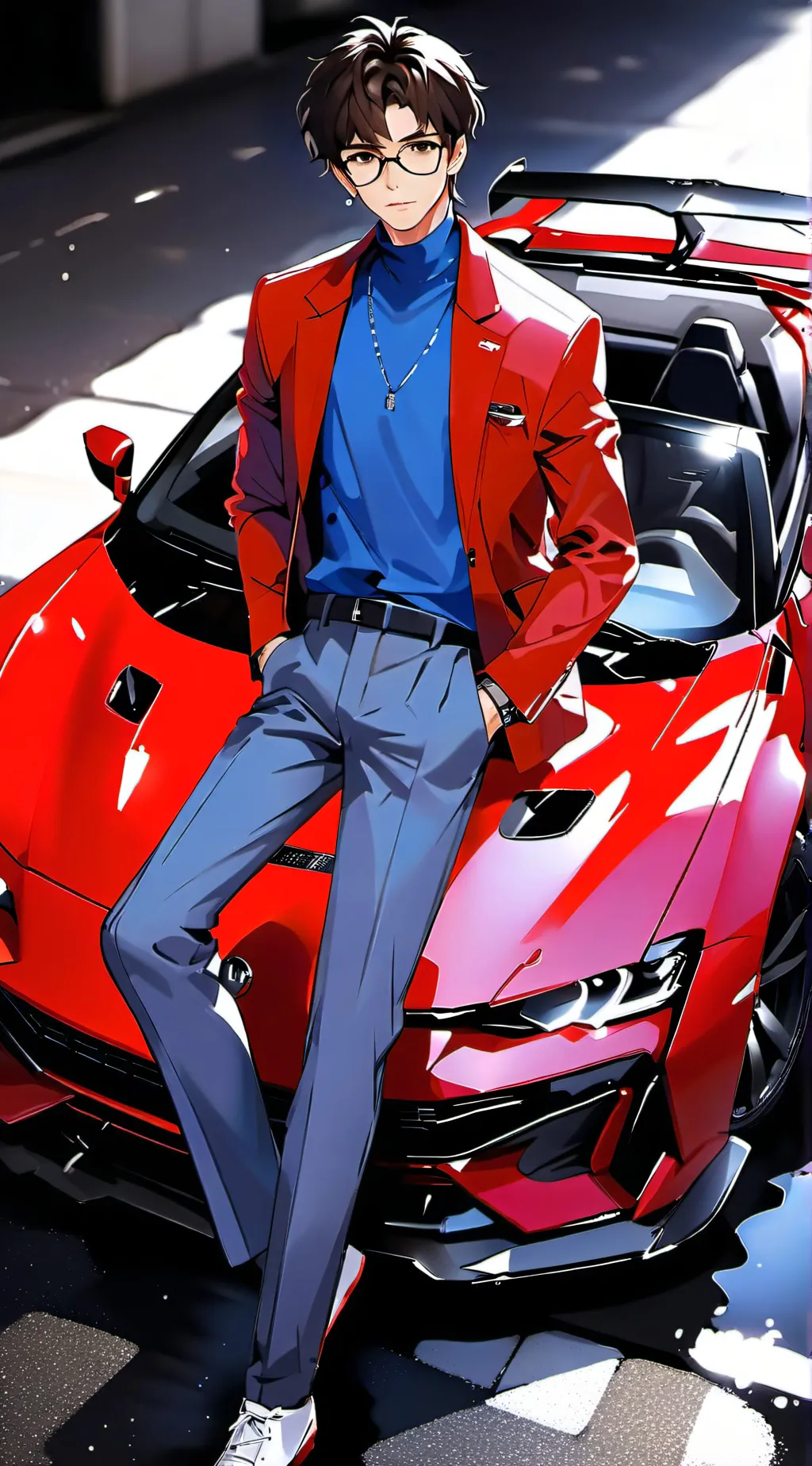 ai character: Leon  background