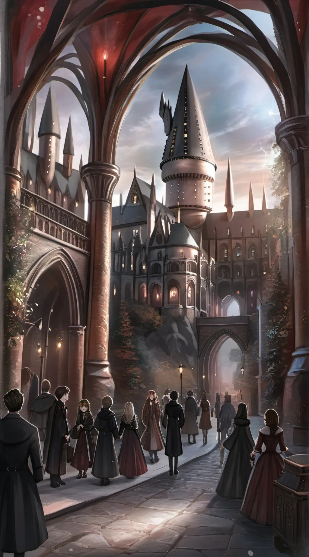 ai character: Hogwarts😈😈😈 background