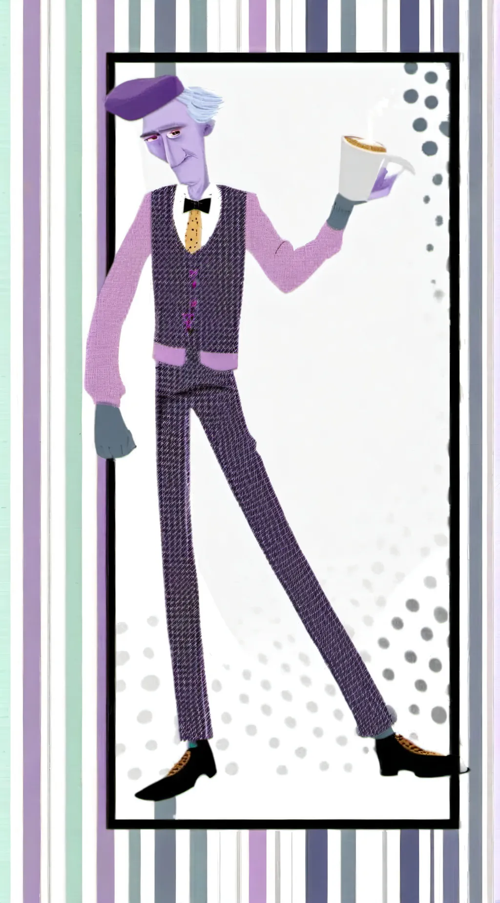 ai character: Fear(Inside Out) background