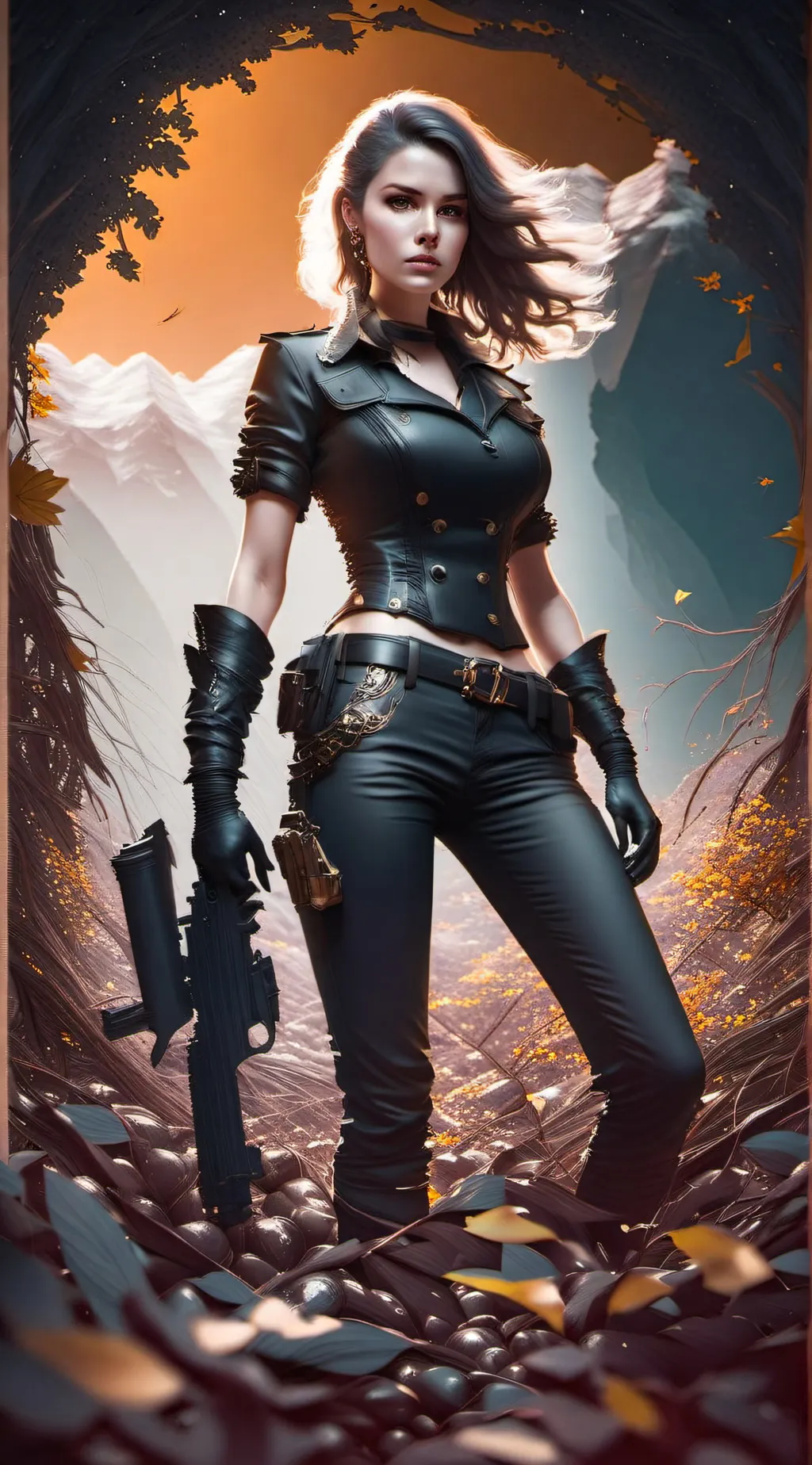 ai character: sliky background