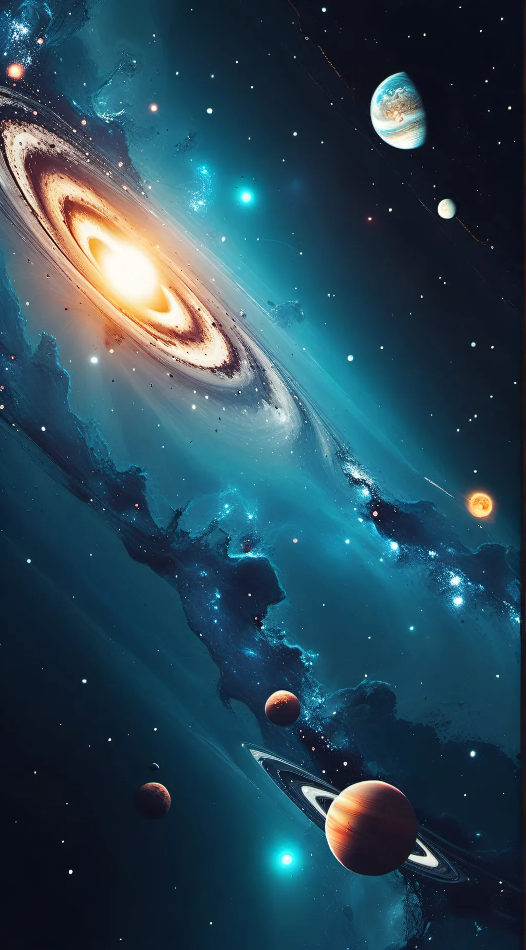 ai character: the solar system  background