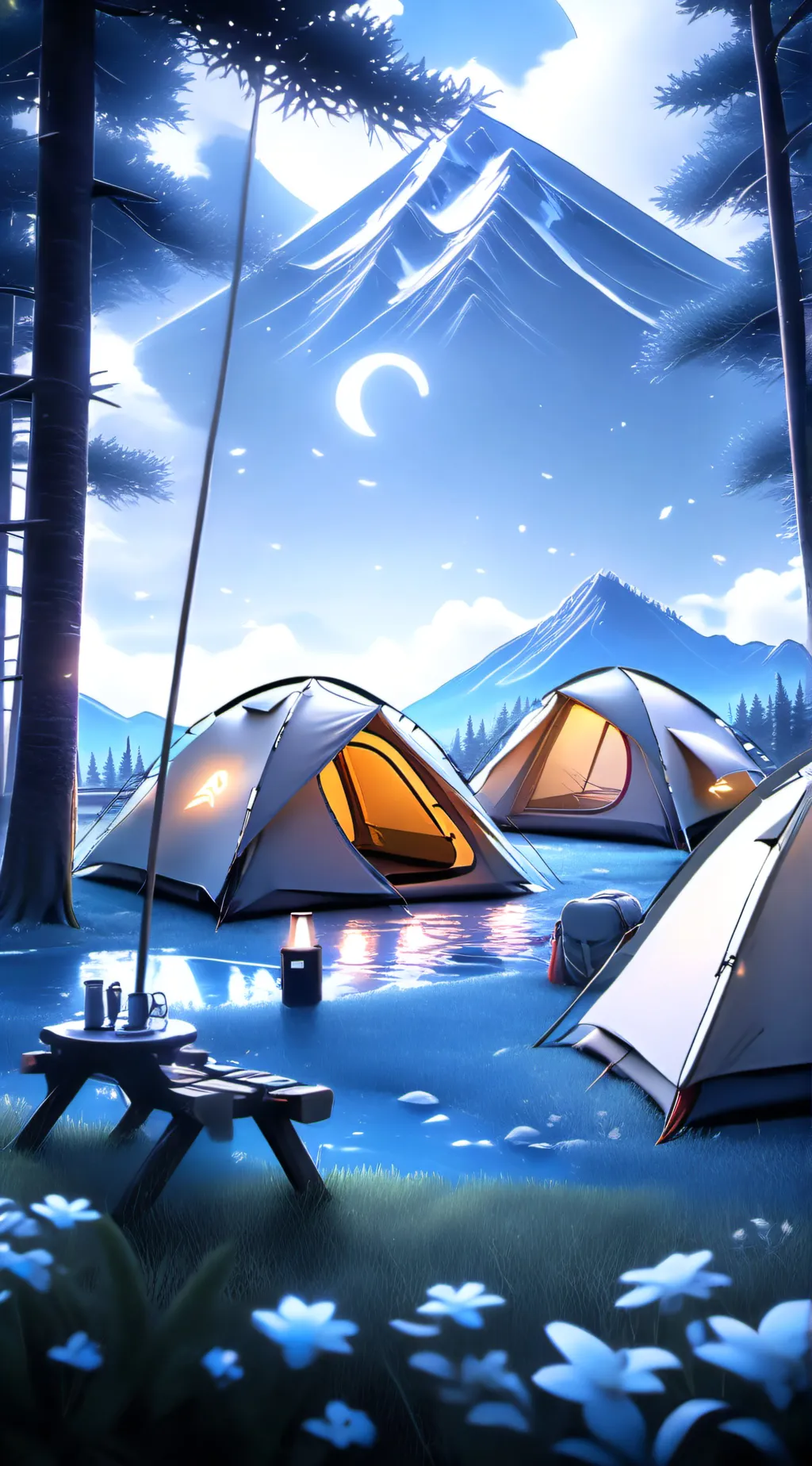 ai character: FPE camping trip background