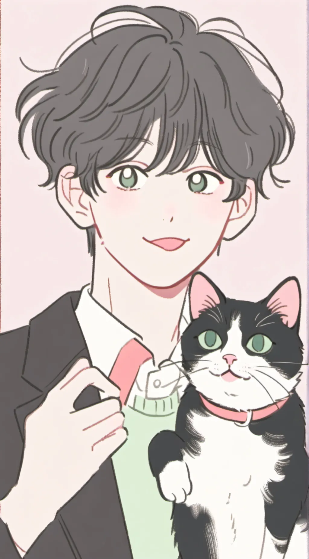 ai character: cat boy/Deacon background