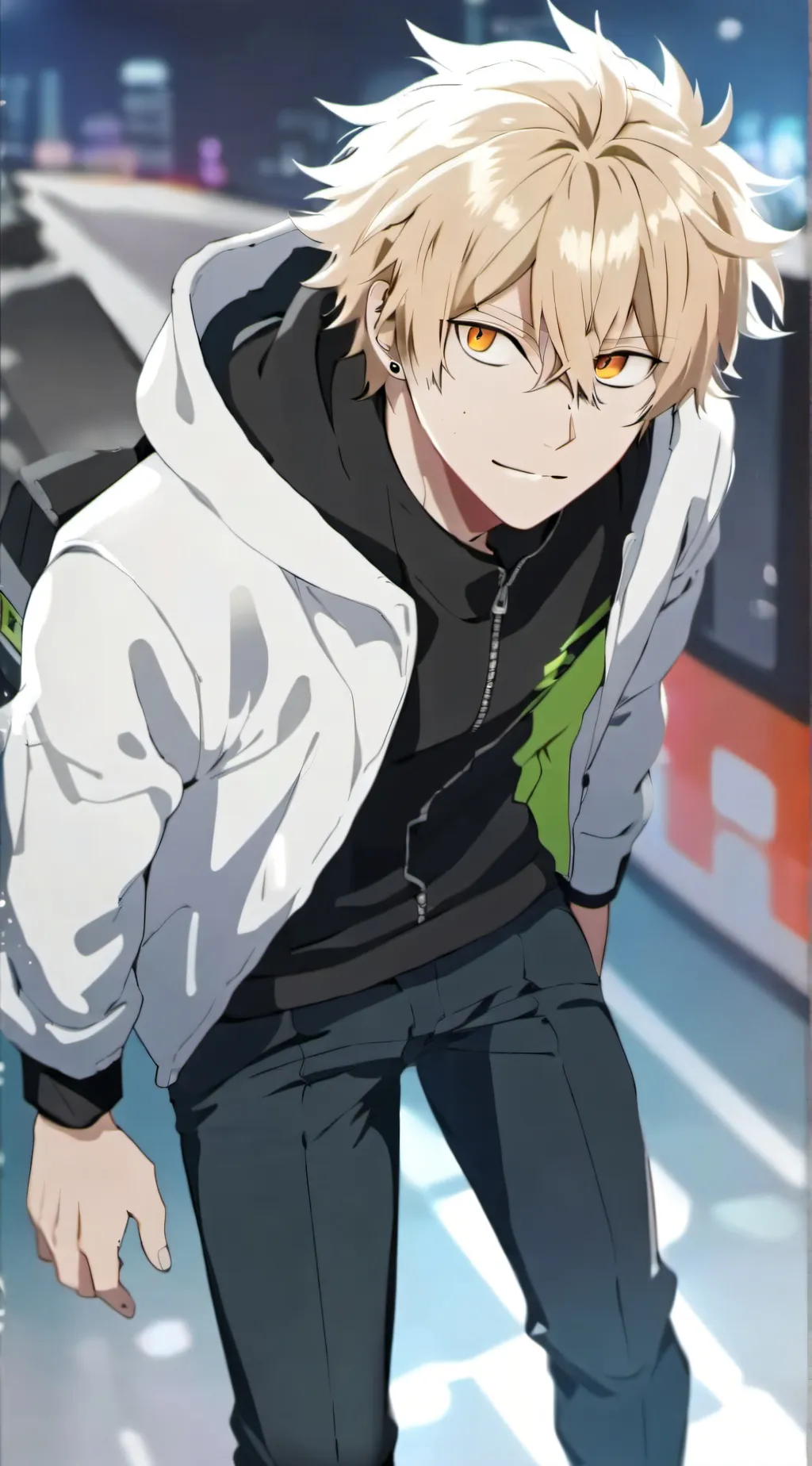 ai character: Katsuki bakugo  background