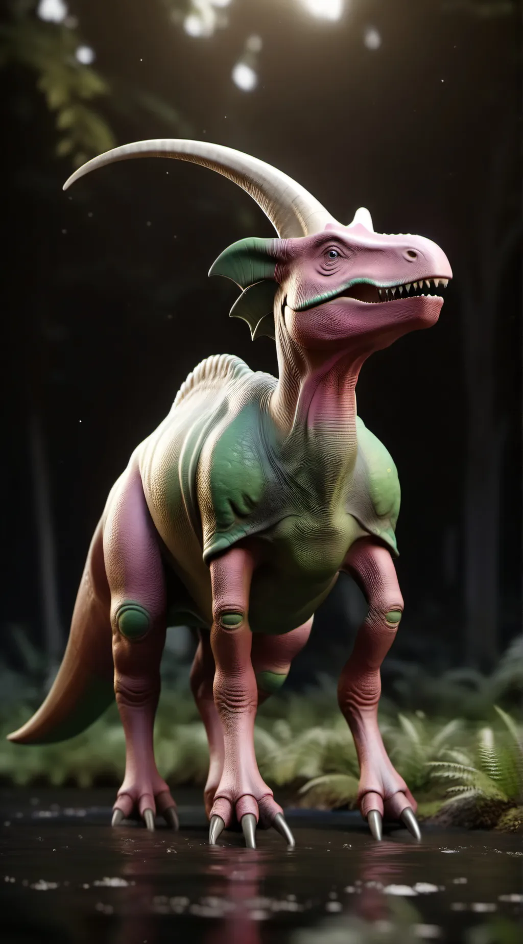 ai character: Parasaurolophus  background