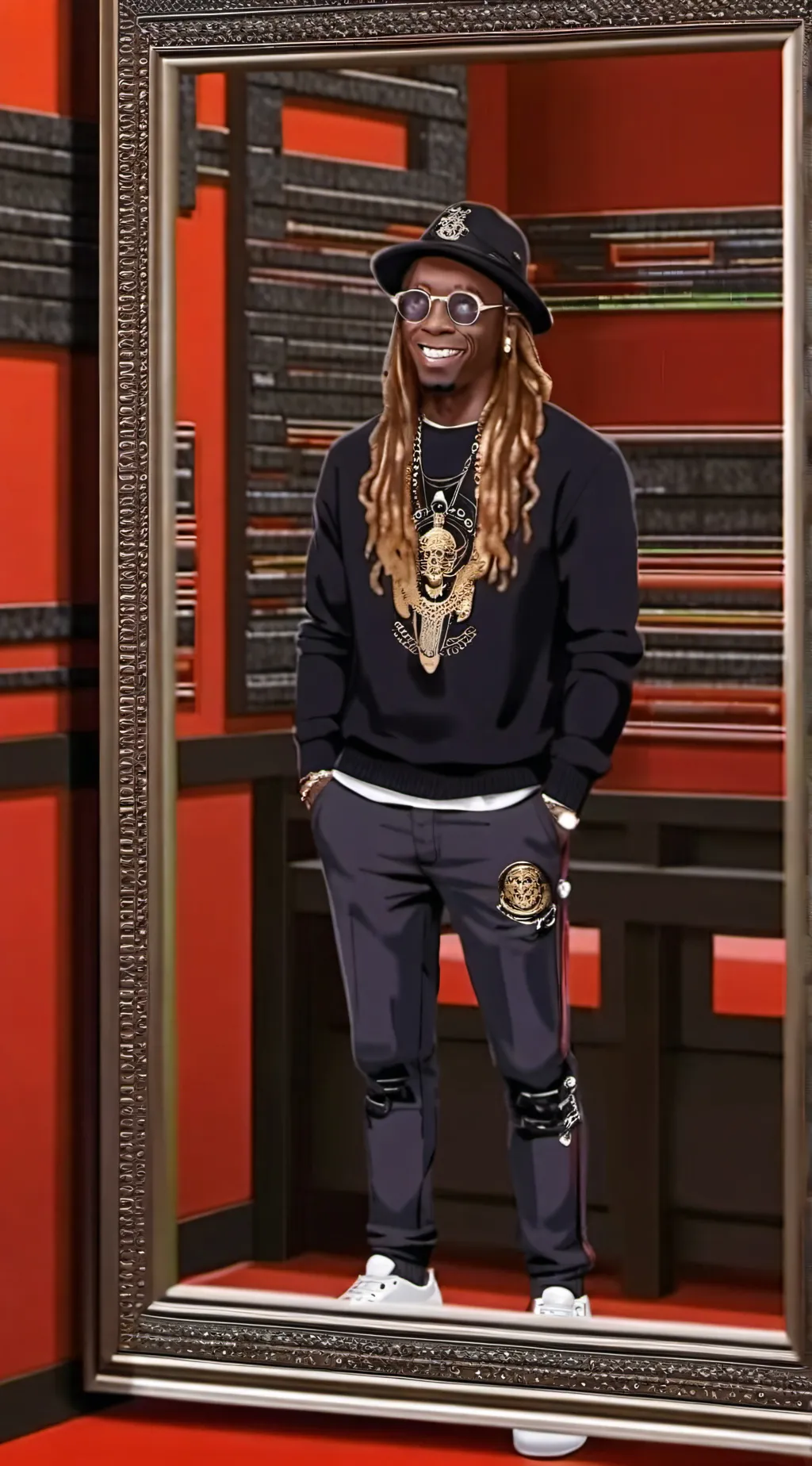 ai character: Lil Wayne  background