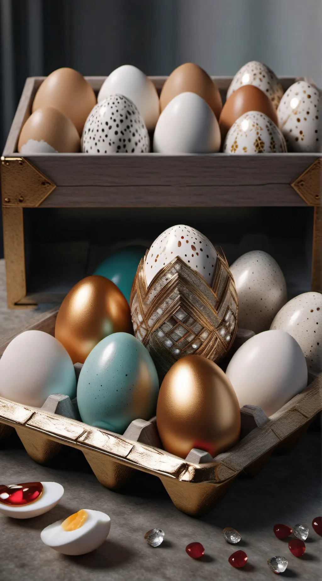 ai character: Egg shop background