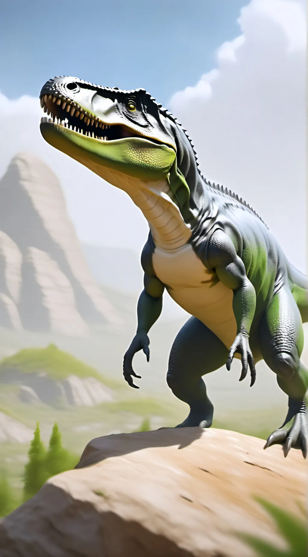 ai character: A albertosaurus  background