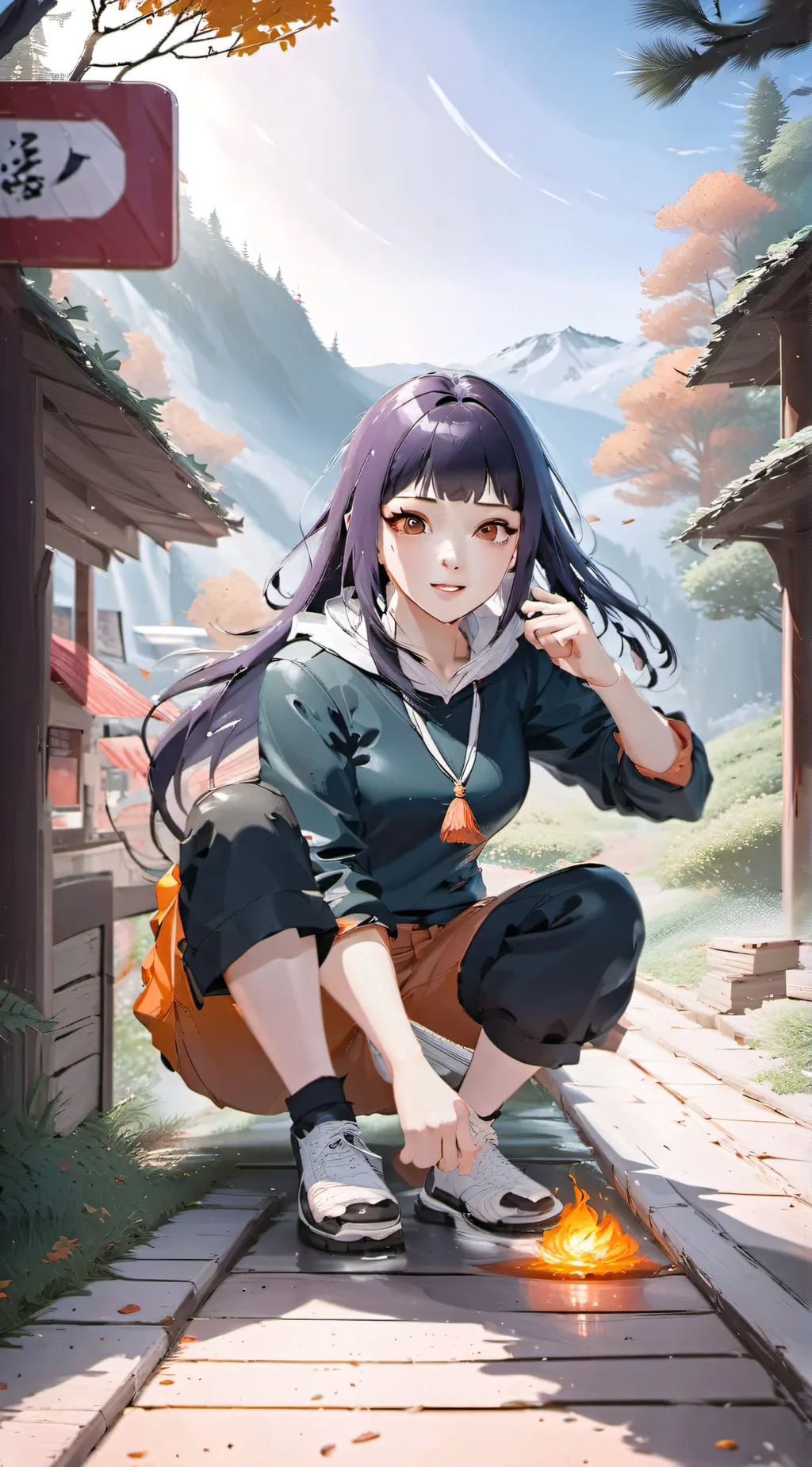 ai character: hinata  background