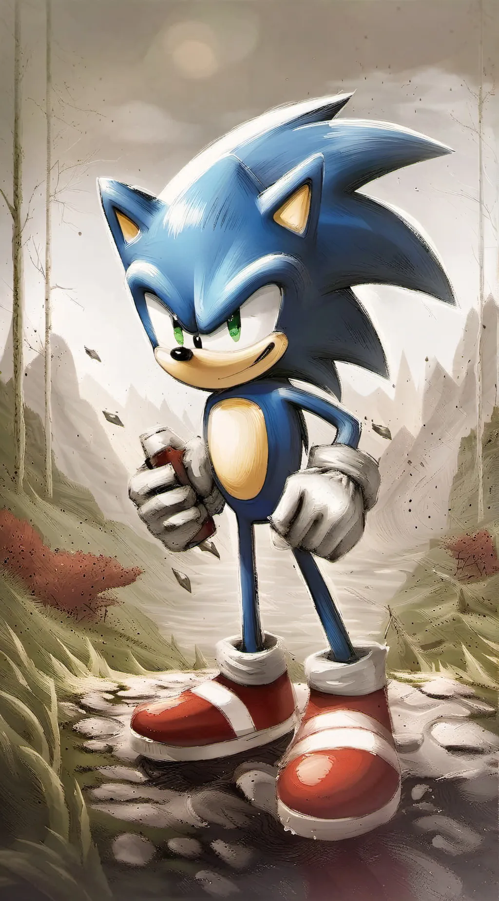 ai character: Sonic The hedgehog background