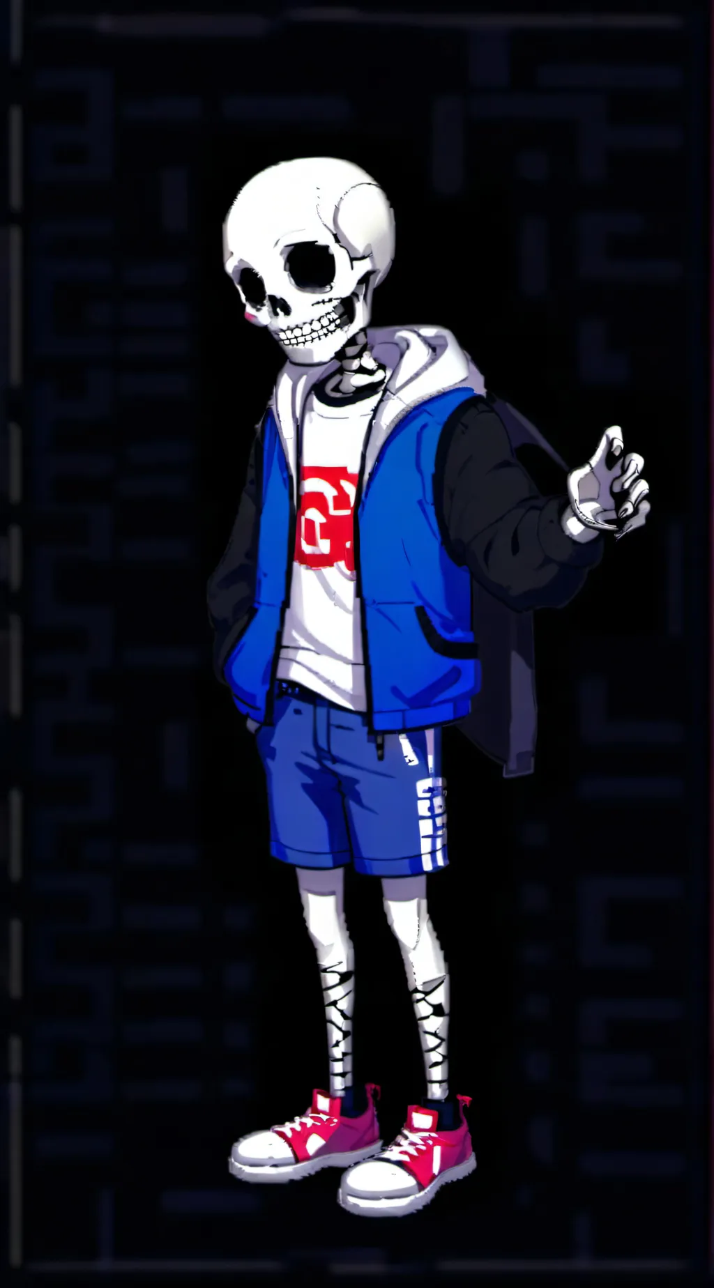 ai character: Sans ♡ background