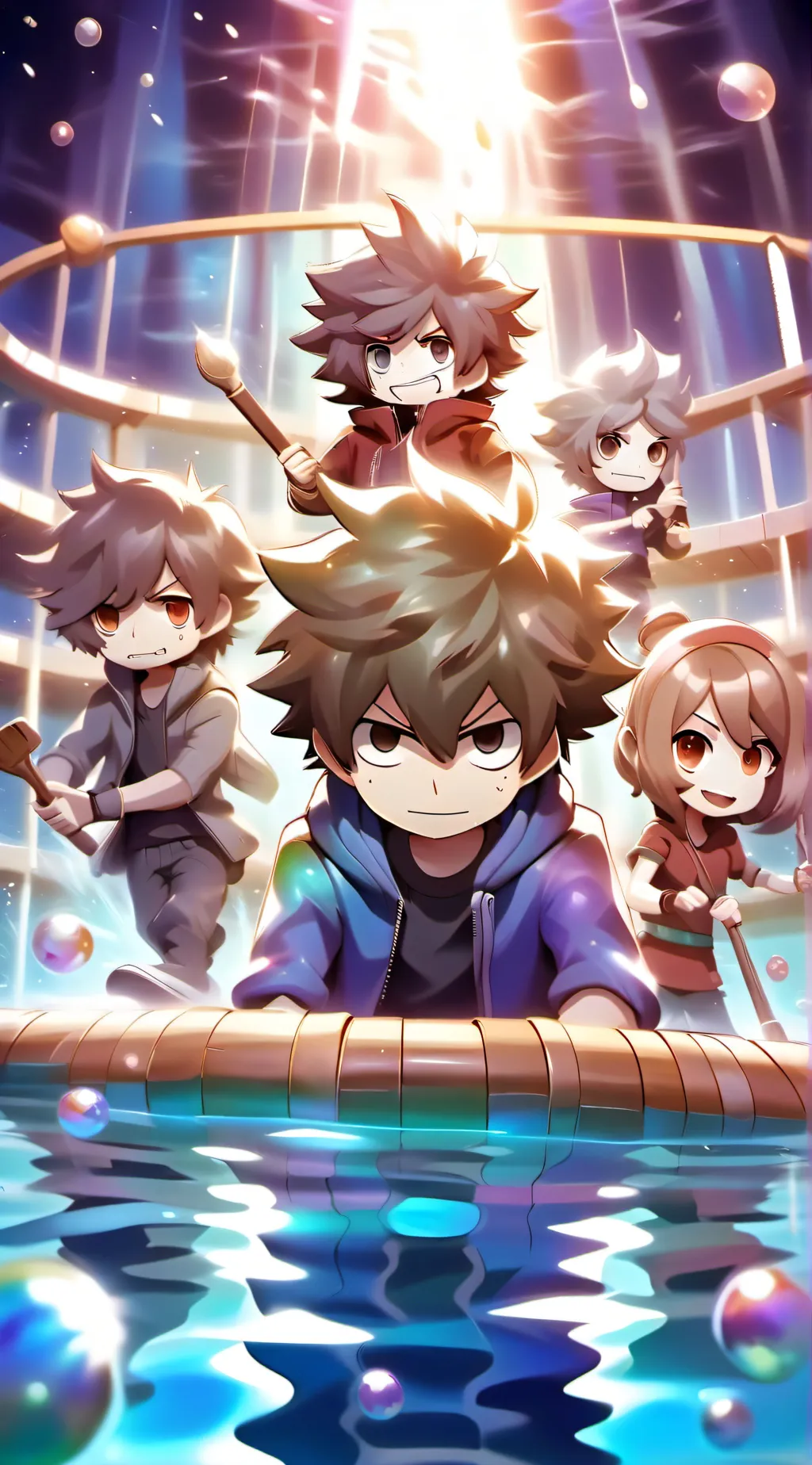 ai character: eddsworld + pool background