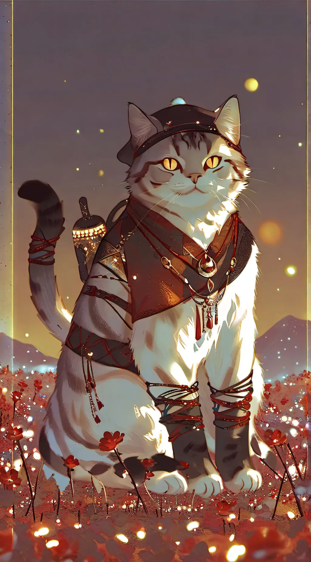 ai character: cats background