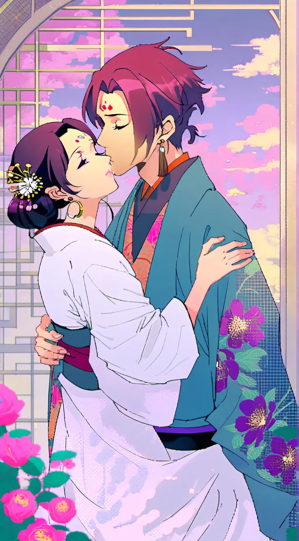 ai character: Kanaos wedding background