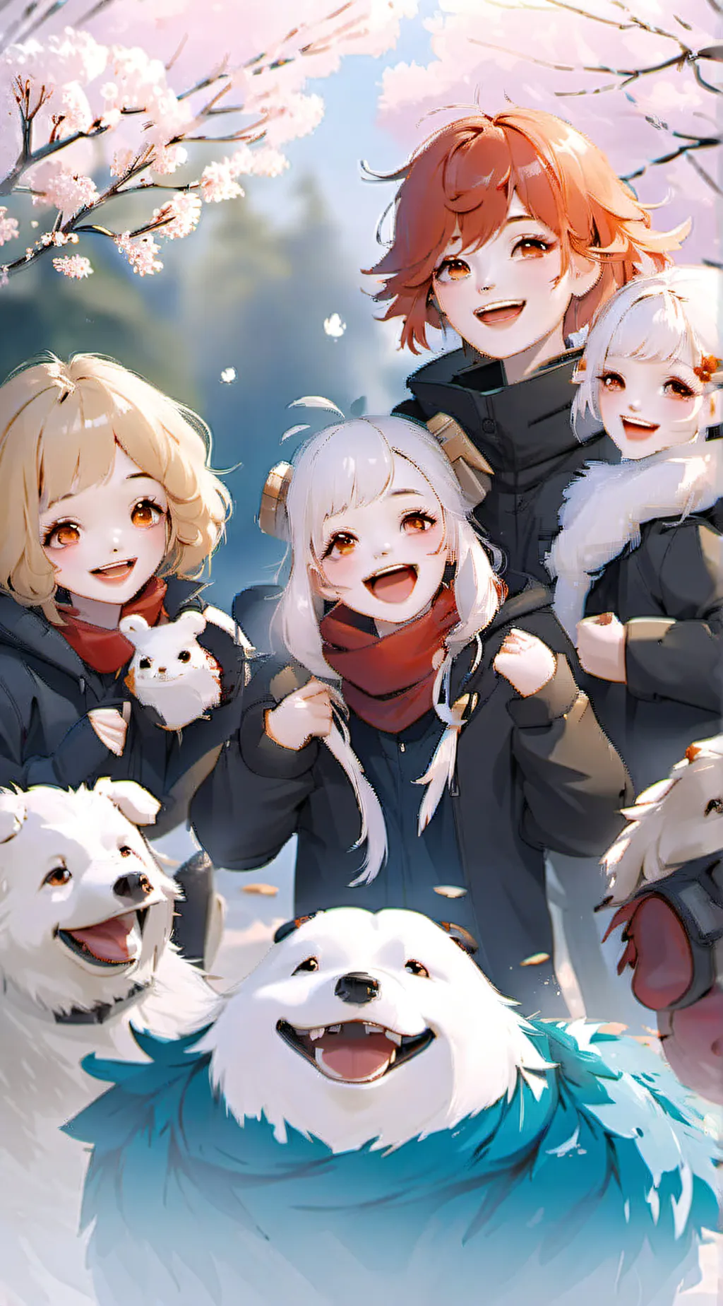 ai character: smiling critters  background