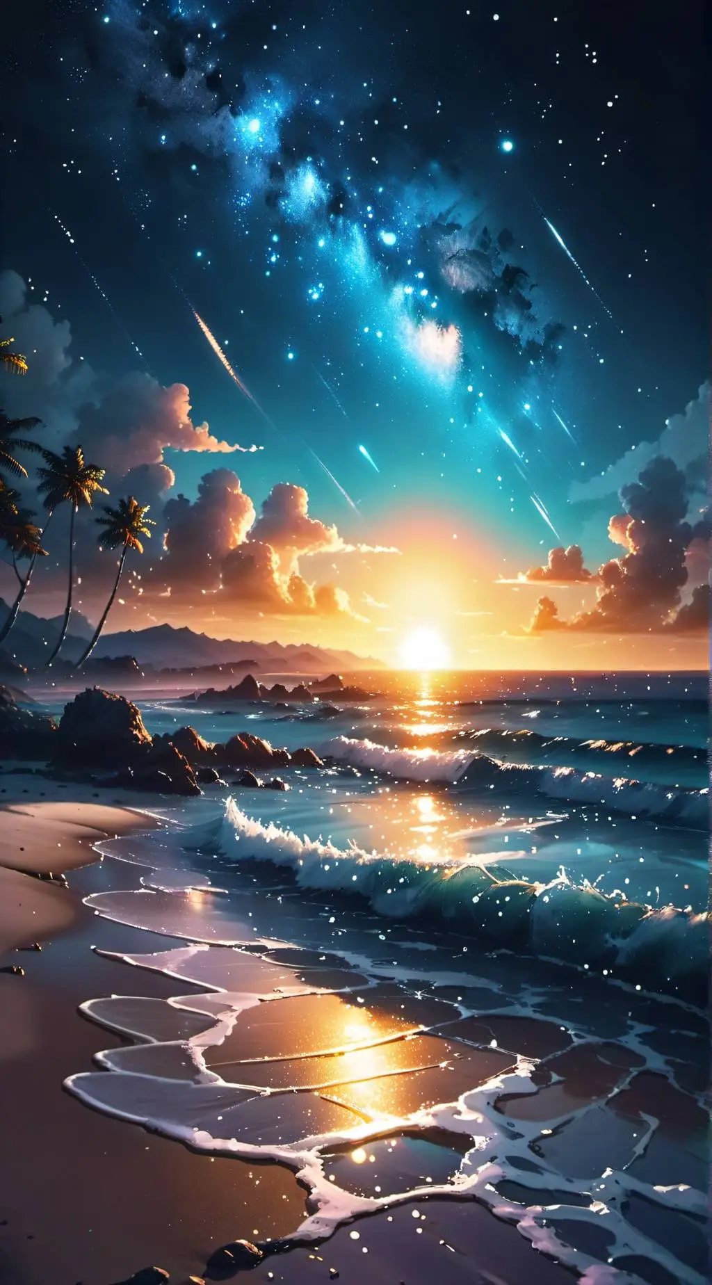 ai character: beach demon slayer background