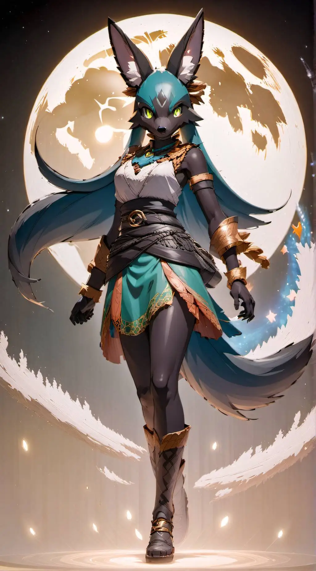 ai character: Lucario  background