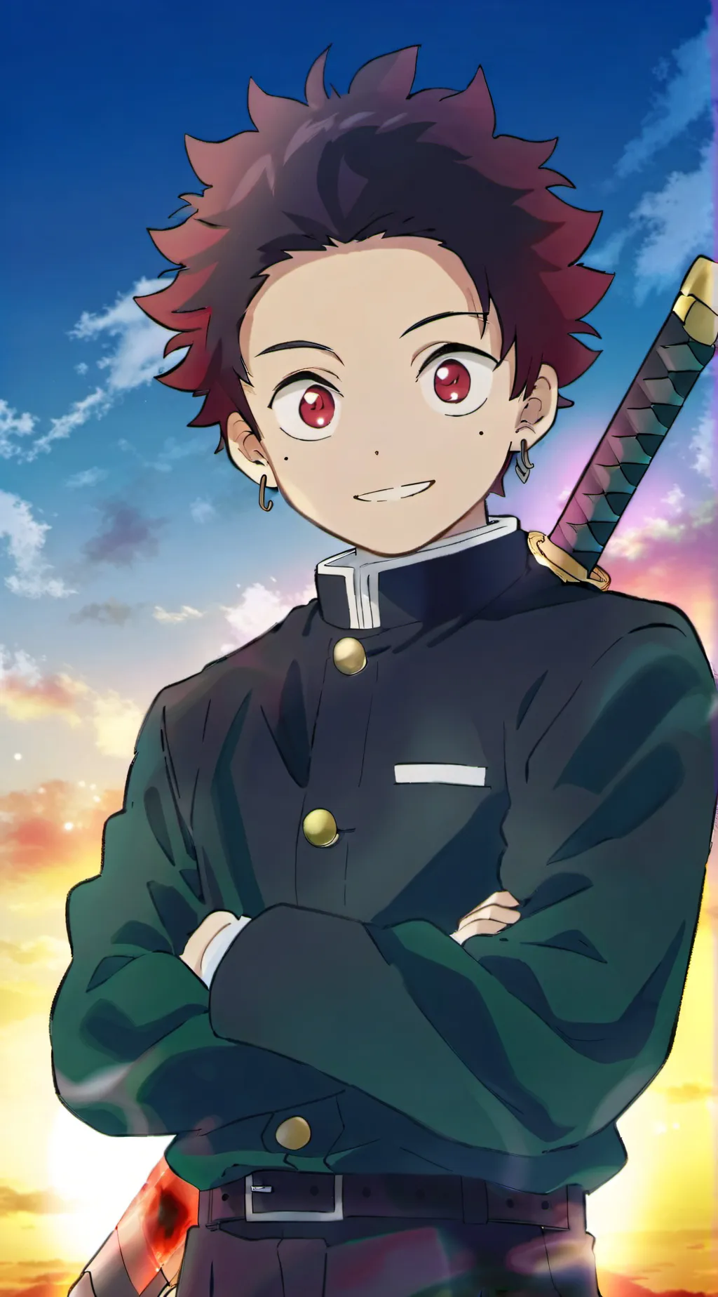 ai character: Tanjiro Kamado background