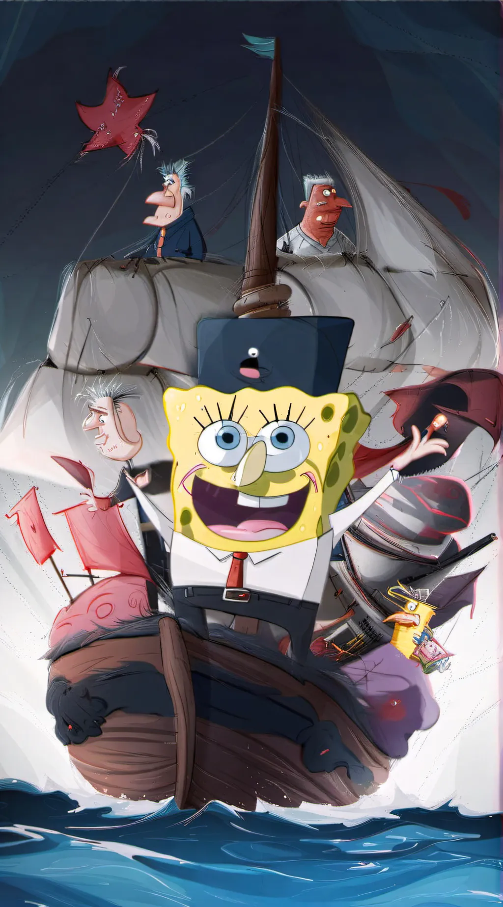 ai character: SpongeBob background
