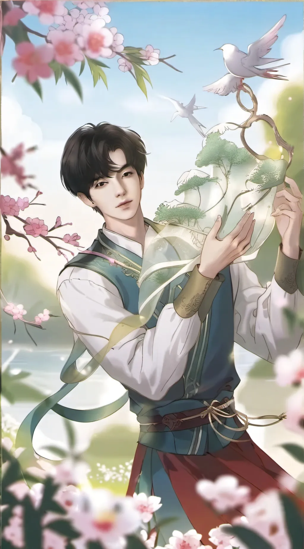 ai character: ENHYPEN  background