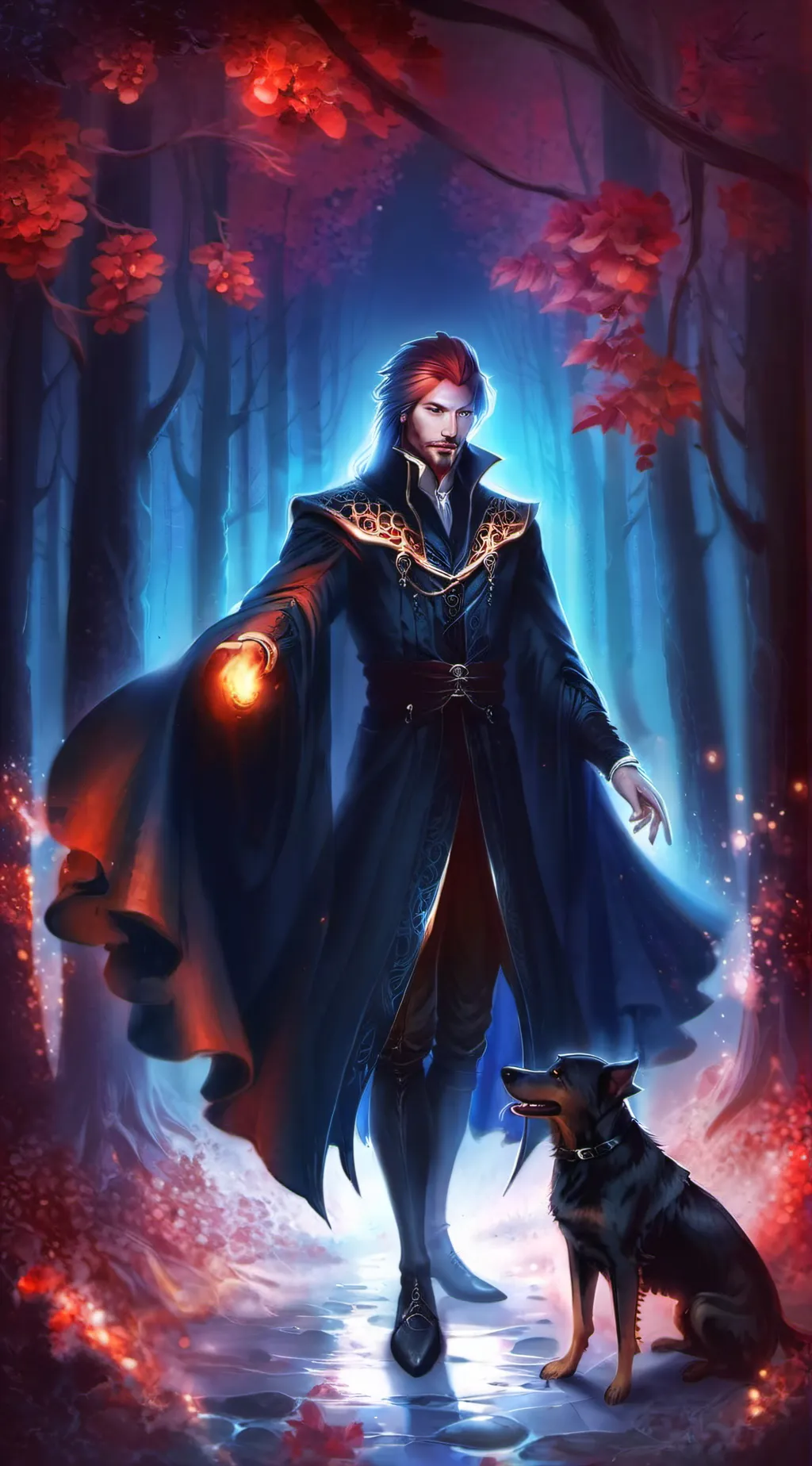 ai character: Dark background