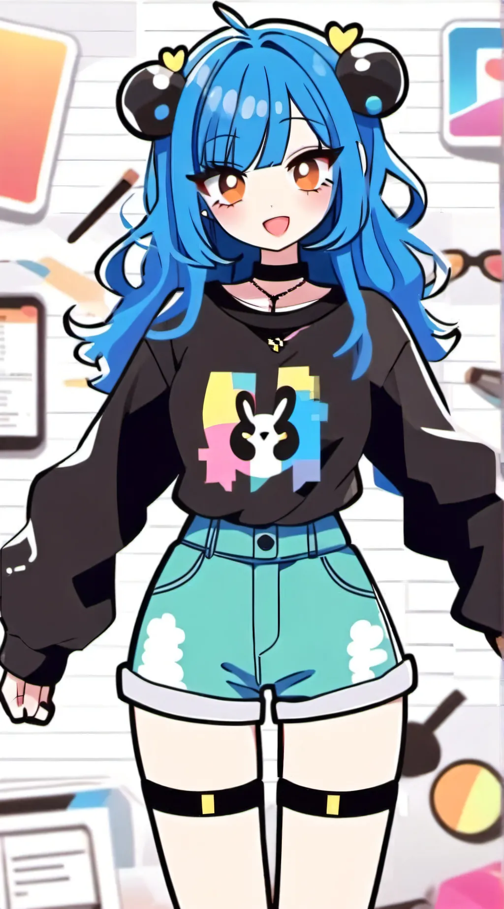ai character: it's funneh background