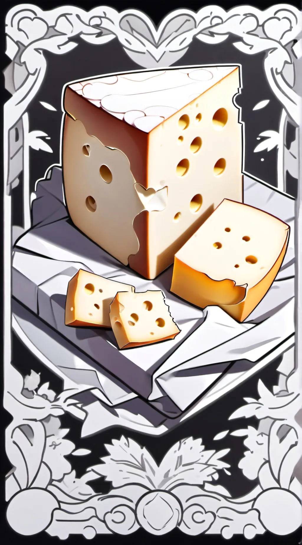 ai character: a block of cheese  background