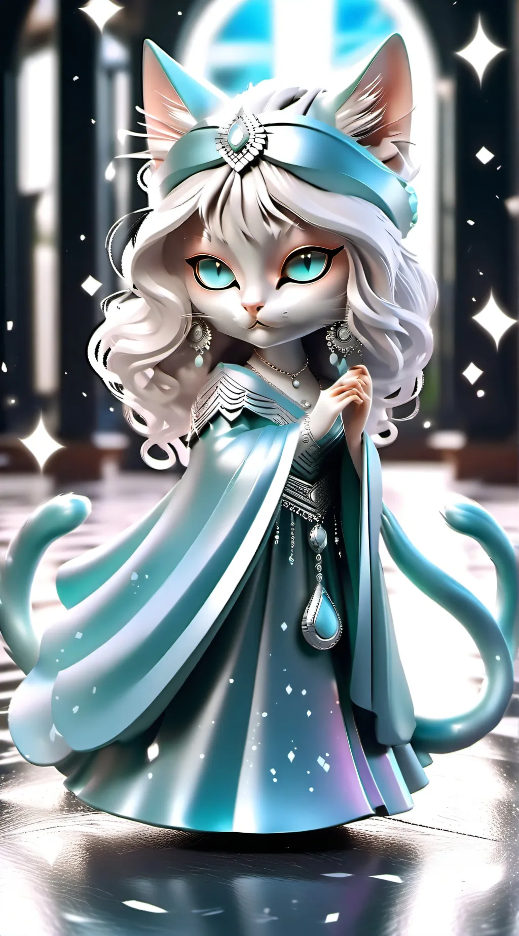 ai character: crazy kitten background